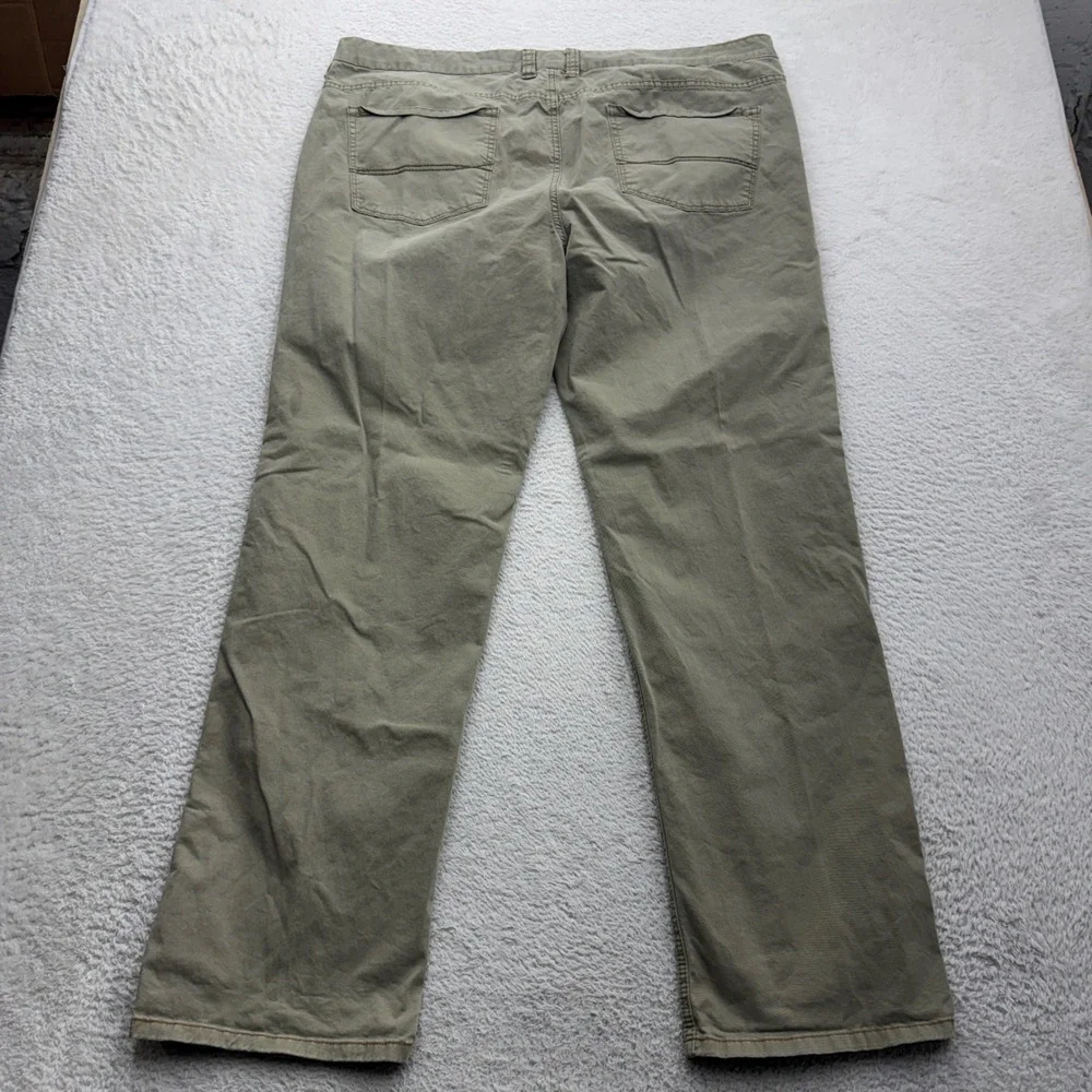 Tommy Bahama Boracay Men 42x32 Olive Green Straight 5-Pocket Chino Pants Stretch
